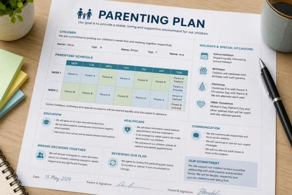 Understand parenting plans Tamworth